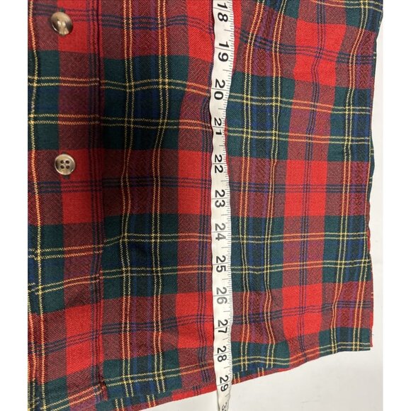 Vintage Adams Row Men’s M Wool Blend Red Plaid Button Shirt AdamsRow - Picture 5 of 5